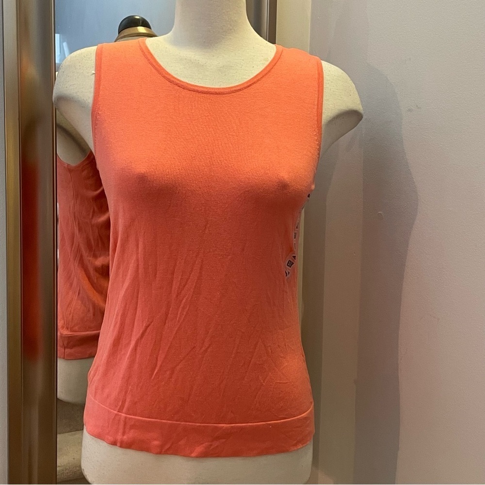 NWT August Silk sleeveless Salmon pink top.